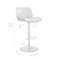 Armen Living Brock Adjustable Gray Faux Leather and Walnut Wood Bar Stool with Black Base LCBCBABLBLGR - alternate 10